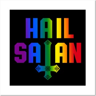 Hail Satan | Satanic Pride Rainbow LGBTQ Posters and Art